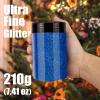 Iridescent Ultra Fine Glitter Powder 7.41Oz/210g Rainbow Resin Glitter PET Flakes Crafts Sequins Epoxy Chips Flakes for Tumblers Slime Making (Iridescent Blue) view 4