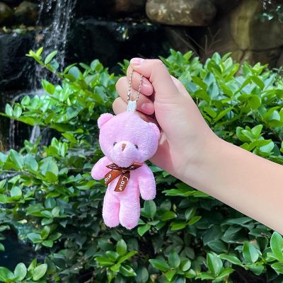 xileny Teddy one-Piece Bear Doll, Bear Pendant, Bag, Key Chain Pendant, Gift Doll, Plush Pendant Pink[ChainTerms]