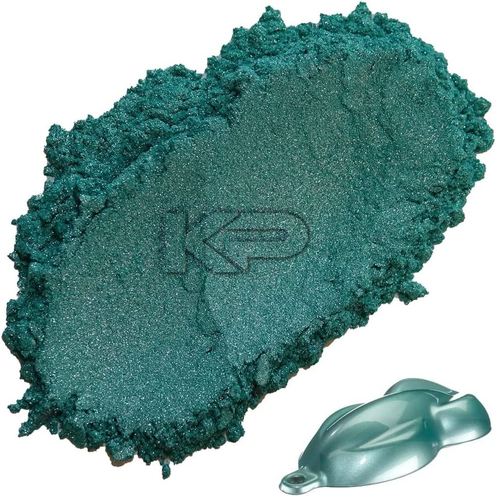 KP Pigments Seafoam Green Pearlescent 100% Pure Fine Mica Powder - Naturally Pigmented Multipurpose DIY Arts and Crafts, Dye, Soap Making, Cosmetics, Epoxy Resin, Paint, and More! 25 Grams