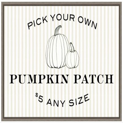 Amanti Art Framed Canvas Wall Art 23x33 Pumpkin Patch by Wild Apple Portfolio, Framed Wall Art Canvas, Americana Artwork, Country Rustic Decor, Large Poster Painting for Living Room, Bedroom,
