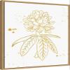 Amanti Art Framed Canvas Wall Art 28x23 Gold Blooms II by Wild Apple Portfolio, Framed Wall Art Canvas, Flowers Artwork, Modern Decor, Medium Poster Painting for Living Room, Bedroom, Bathroom, view 2