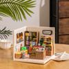 ROBOTIME DIY Miniature House - 1:24 Scale Realistic Store Kit with LED Light - Tiny Model Mini House with Furniture, Best Birthday Gift view 2