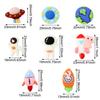 Honbay 24PCS Space Theme Flatback Resin Charms Cute Astronaut Rocket Planet Spaceship Resin Cabochons Ornaments for Hair Accessories Phone Case Scrapbooking Decor (8 Style) view 2