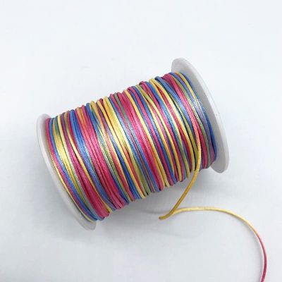 MOBSAN 10yards/lot 1.0mm Colorful Line Cord Silk Satin Cord Nylon Cord DIY String Necklace Bracelets Bracelet Rope
