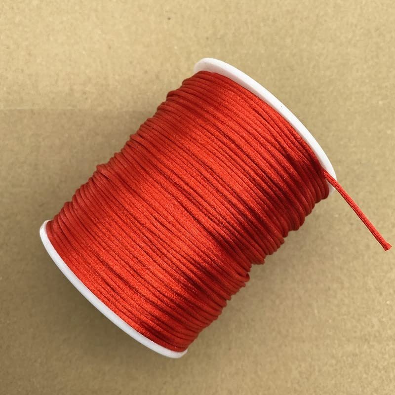MOBSAN 1.0-2.0mm Nylon String Tassel Satin Rope Bracelet with Woven String for DIY String Necklace Bracelets Bracelet Rope (Color : 03, Size : 2.0mm(10yards))