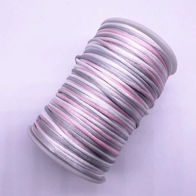 MOBSAN 2.0mm Colorful Line Cord Silk Satin Cord Nylon Cord for DIY String Necklace Bracelets Bracelet Rope