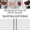 CCINEE 20 Sheets White Flower Wrapping Paper with Black Edge,Waterproof Fresh Flower Packing Material Florist Bouquet Supplies DIY Craft Gift Packing, view 2