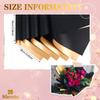 CCINEE 20 Sheets Double Sided Gloden Flower Wrapping Paper Waterproof Fresh Flower Packing Material Florist Bouquet Supplies DIY Craft Gift Packing,Black+Gold view 2