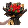 CCINEE 20 Sheets Double Sided Gloden Flower Wrapping Paper Waterproof Fresh Flower Packing Material Florist Bouquet Supplies DIY Craft Gift Packing,Black+Gold view 4