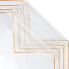 CCINEE 20 Sheets Gold Edge Flower Wrapping Paper,Waterproof Fresh Flower Packing Material Florist Bouquet Supplies DIY Craft Gift Packing,Clear view 1