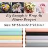 CCINEE 20 Sheets Gold Edge Flower Wrapping Paper,Waterproof Fresh Flower Packing Material Florist Bouquet Supplies DIY Craft Gift Packing,Clear view 2