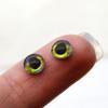 Megan's Beaded Designs Moray EEL Glass Eyes Realistic Electric Green Blue Yellow 6mm to 60mm Jewelry Making Art Doll Fish Animal Mache Taxidermy Sculpture Flatback (10mm) view 2