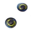 Megan's Beaded Designs Moray EEL Glass Eyes Realistic Electric Green Blue Yellow 6mm to 60mm Jewelry Making Art Doll Fish Animal Mache Taxidermy Sculpture Flatback (10mm) view 3