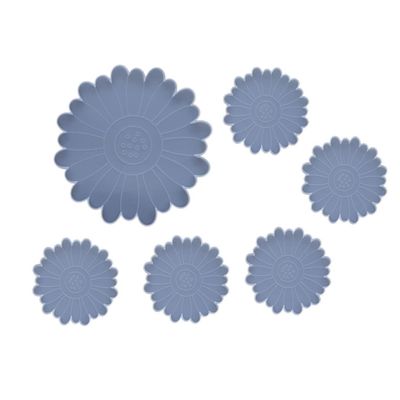 NCKPRO 1Set Flower Shape Coaster Silicone Mold, Pad Round Daisy Tray Silicone Mould for DIY Epoxy Resin Crafts Home Decoration Tools (Size : 5pcs Set)