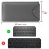Geekria Keyboard Carrying Case Compatible with Logitech MX Keys Mini/Mini for Mac/Pebble Keys 2 K380s, Vegan Leather Protective Travel Bag (Dark Grey) view 2