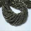 5 Strands, Natural Pyrite Beads, Pyrite Gem Stone, 2mm Beads, Faceted Rondelle, Gemstone for Jewelry, 13.5 Inch view 1