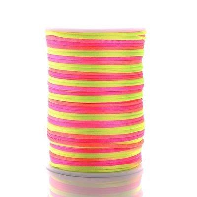 MOBSAN 20meter 2.5mm Gradient Colorful Stain Silk Cord Rope Nylon Thread for Bracelet Handmade Craft Jewelry String Bracelet Rope (Color : 3)