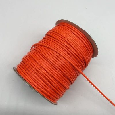 MOBSAN 0.5 0.8 1.0 1.5 2.0mm Fluores Cent Orange Waxed Cord Waxed Thread Cord String Strap Necklace Rope Beads Suitable for Jewelry Making Bracelet Rope (Color : 1.5mm)