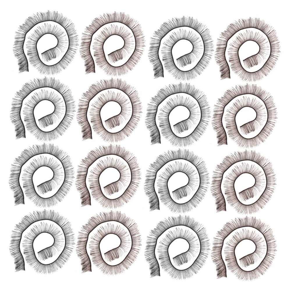 NOLITOY 20 Pcs Handmade False Eyelashes for Dolls Realistic Diy Doll Eyelash Accessories Soft Natural Look Eyelashes for Doll Making Crafts