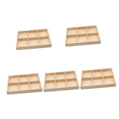 Zerodeko 5pcs Box Succulents Holder Flower Wood Drawer Beads Desktop for -Compartment Divided Organizer Pot Watercolor Sundries Pigment DIY Portable Station Bar Crayon Sugar Charms Offee