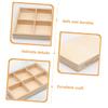Zerodeko 5pcs Box Succulents Holder Flower Wood Drawer Beads Desktop for -Compartment Divided Organizer Pot Watercolor Sundries Pigment DIY Portable Station Bar Crayon Sugar Charms Offee view 2