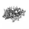 Shuokecrafts 50 Sets 5mm Metal Snap Rivets Chicago Screw,Assorted Kit Slotted Cross Head Stud Nail Rivets, Chicago Button for DIY Planner, Leather Decoration, Bookbinding view 3