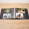HoneyTolly Large Photo Album Self Adhesive 4x6 8x10 10x12 13"x12.6" Scrapbook Album 12.6"x11" Inch 60 Black Sticky Pages Linen Cover Magnetic Photo Album with A Metallic Pen and DIY Stickers(Blue) view 3
