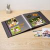 HoneyTolly Large Photo Album Self Adhesive 4x6 8x10 10x12 13"x12.6" Scrapbook Album 12.6"x11" Inch 60 Black Sticky Pages Linen Cover Magnetic Photo Album with A Metallic Pen and DIY Stickers(Black) view 2