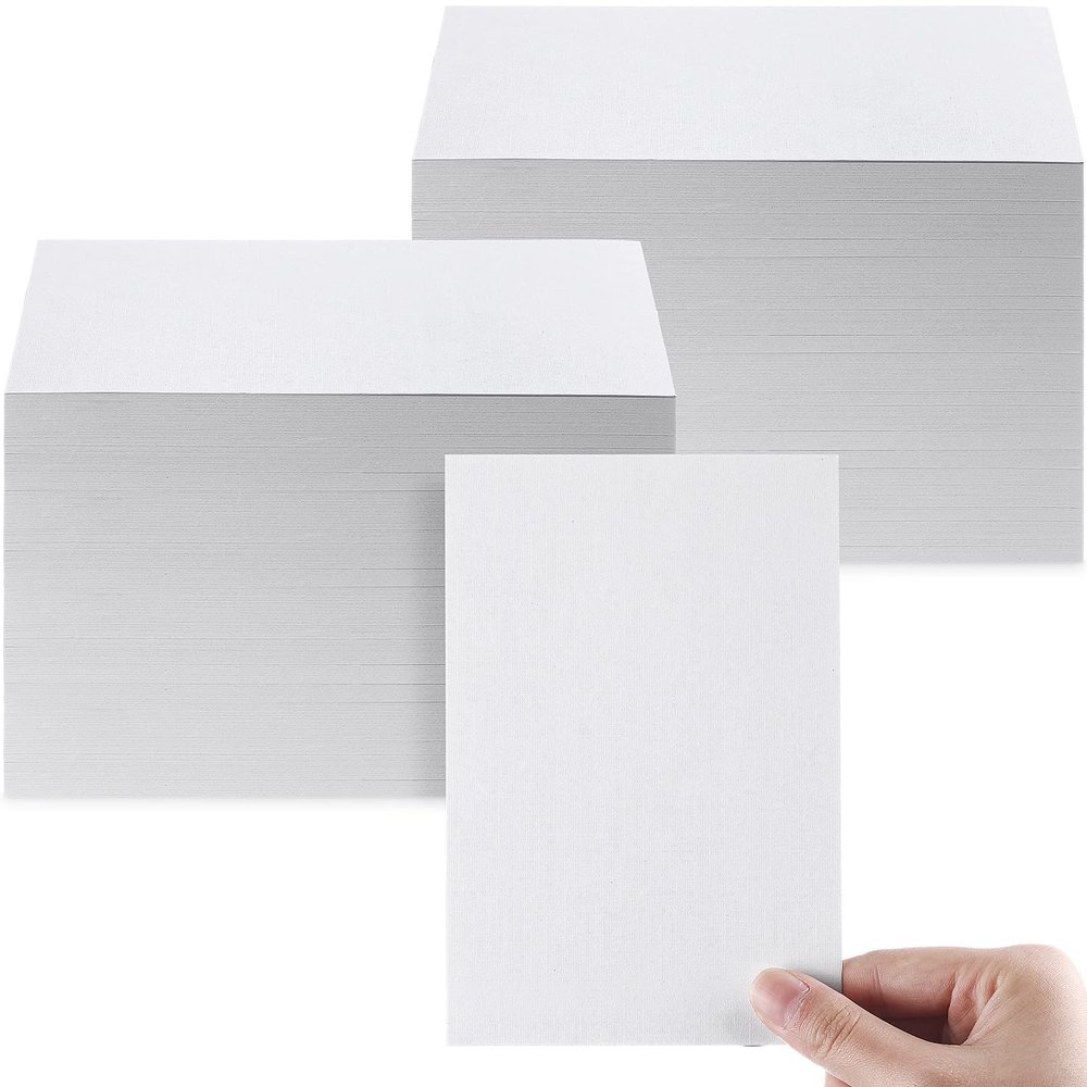 Geosar White Linen Cardstock Invitation Cardstock HeavyWeight Blank Printer Paper 92lb 250GSM Card Stock for Printer Index Cards Cover Postcards Plain Flash Note 250GSM(4 x 6 Inch,400 Sheets)