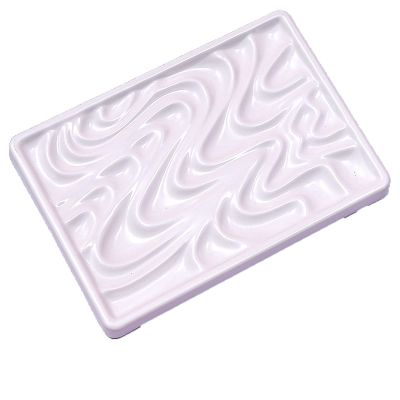 Ceramic Color Palette, Portable Plate with Professional Art Color Palette, Suitable for Student Painting (Color : Square)