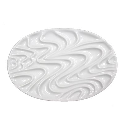 Ceramic Watercolour Paint Palette,artist Watercolor Palette Oval wave Gouache Ceramic Palette Flower-shaped Paint Painting Supplies