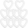 NUOBESTY 10 Pcs Foam Heart Wreath Forms 6.7 Inch Heart Shaped Foam Wreath DIY Supplies for Valentine Wedding Front Door Wall Table Decorations view 1