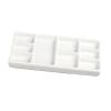 Ceramic multi-grid palette watercolor gouache pigment palette porcelain plateCheckered palette (Color : White) view 1