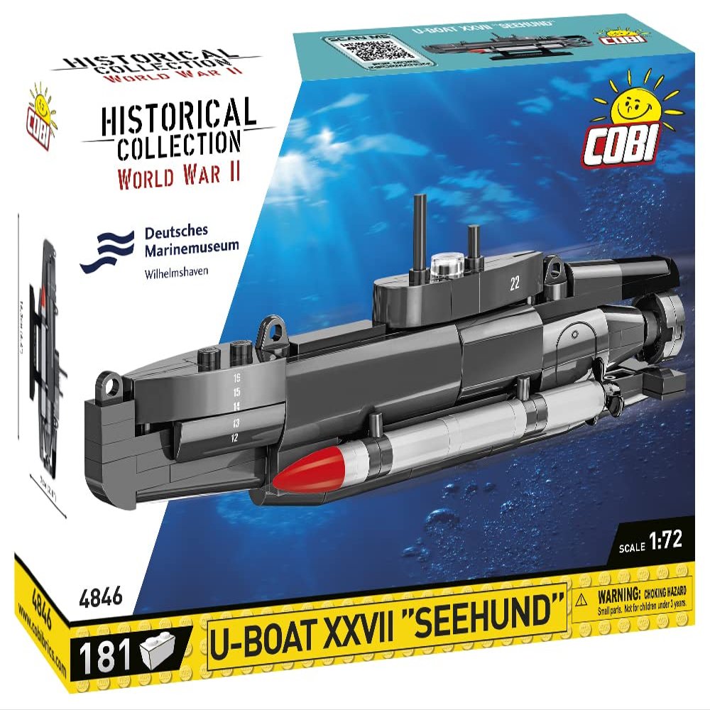 COBI Historical Collection WWII DEUTSCHES MARINEMUSEUM U-Boat XXVII SEEHUND Submarine, Navy
