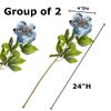 Factory Direct Craft Group of 2 Blue Artificial Peony Stems for Spring Arrangements and Summer Displays 24" H view 2