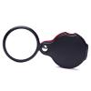 JUIYU Microscope Accessories Kit Handheld 6X Mini Magnifier, Foldable Pocket Magnifying Glasses Portable Leather Magnifier Glass Lens Reading Loupe Gift Lupe Microscope Slides view 2