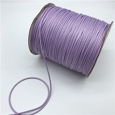 MOBSAN 0.5mm 0.8mm 1mm 1.5mm 2mm Light Purple Waxed Cotton Cord Waxed Thread Cord String Strap Necklace Rope Suitable for Jewelry Making Bracelet Rope (Color : 1, Size : 1.5mm 10yards)