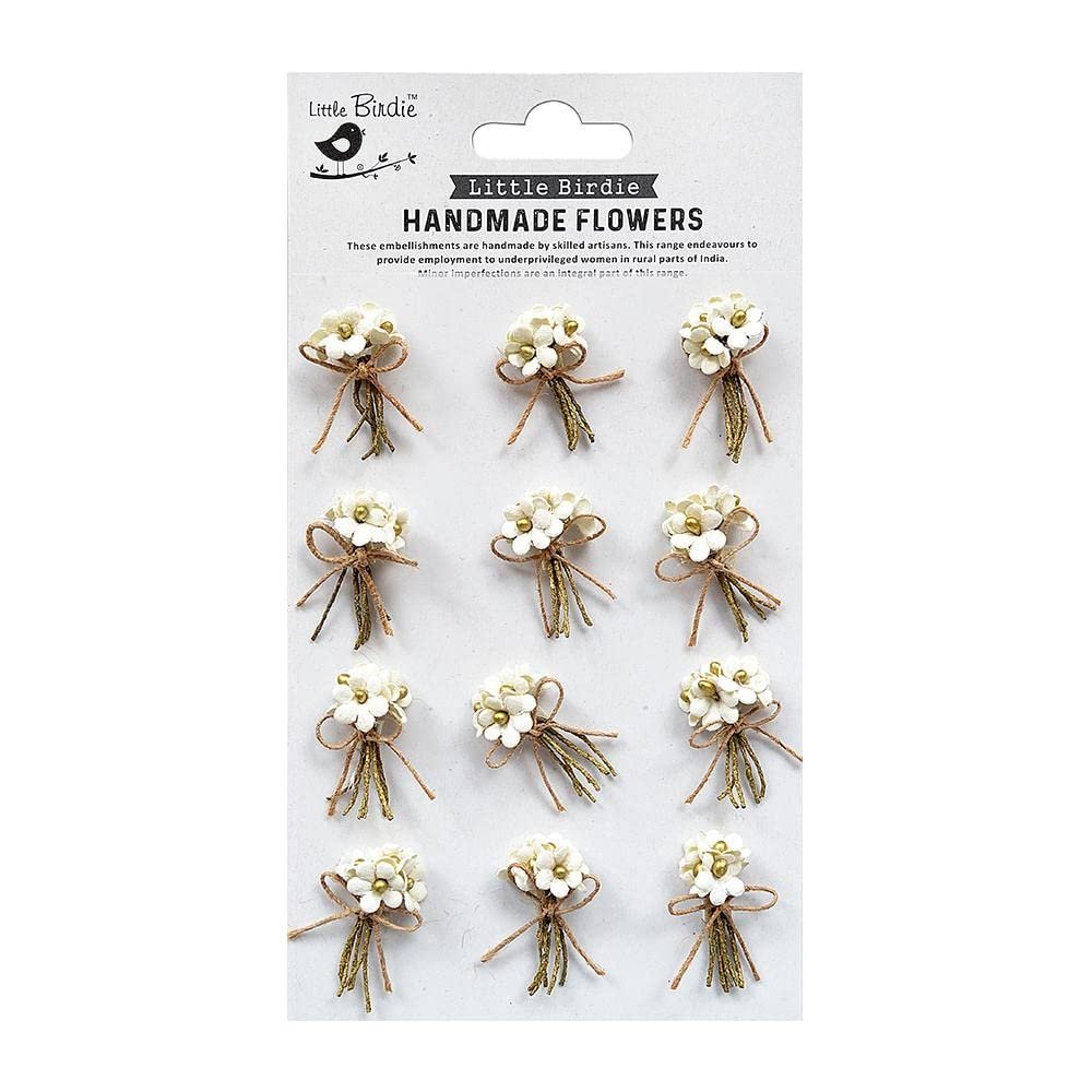 Little Birdie Paper Bouquet 12/Pkg-Shabby Chic