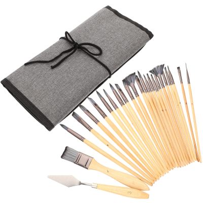 Ciieeo 1set Professional Artist Paint Brush Set Versatile for Oil Watercolor Gouache Painting Comfortable Grip for Beginners Experts for Detailed Artistry