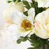 Cream Artificial Peony Cosmo Lily Bouquet by Factory Direct Craft for Spring Arrangements and Summer Displays 22"H view 3