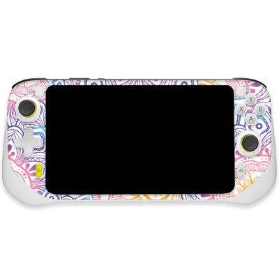MightySkins Carbon Fiber Skin Compatible with Logitech G Cloud Gaming Handheld - Vibrant Mandala | Protective, Durable Textured Carbon Fiber Finish | Easy to Apply | Made in The USA