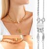 Dailyacc Layering Magnetic Necklace Clasp,18 K Gold and Silver Separator for Stackable Necklaces view 4