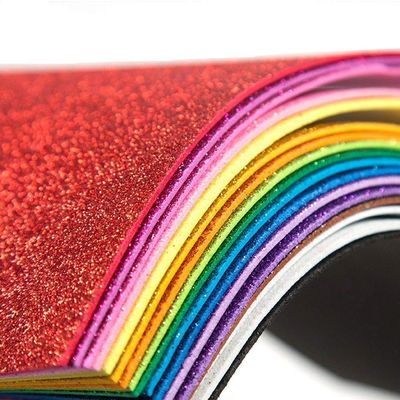 20 Sheets Glitter Paper Sheet for Crafts St. Patrick's April Fool's Memorial Father's Day Decor Table Decor, A4 Cardstock Self-adhesive Paper for Scrapbook Graduation DIY Card (Multicolor)