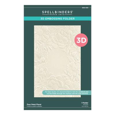 Spellbinders 3D Embossing Folder 5.5"x8.5" - Four Petal Floral
