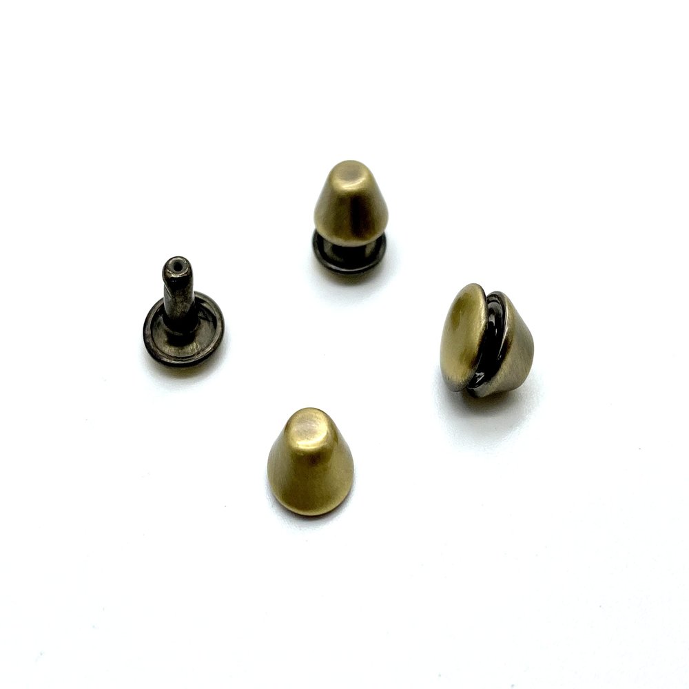 3dancraftit Barrel Riveted Purse feet 5/16" / 8mm Spike Rivet Studs Spots Leather Rivet for Bag Making Clothing Shoes Anti Bronze H159