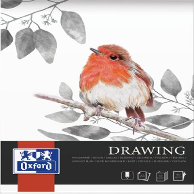 Oxford A3 Drawing pad, 40 Sheets, 160 g, glued on The Sides