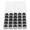 Sewing Thread 25pcs, Black Polyester Sewing Machine Thread with Bobbins and Storage Box Sewing Kits Thread for Sewing Machine DIY Sewing Craft view 1