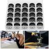 Sewing Thread 25pcs, Black Polyester Sewing Machine Thread with Bobbins and Storage Box Sewing Kits Thread for Sewing Machine DIY Sewing Craft view 3