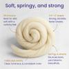 Revolution Fibers Rambouillet Wool Top | 8 Ounces (0.5 lbs) for Spinning, Felting, Knitting & Tapestry | 100% Natural Undyed White Wool Top view 3