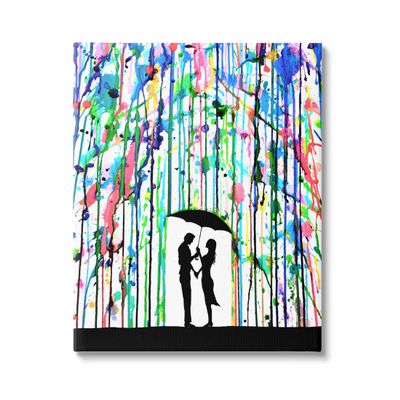 Stupell Industries Vivid Couple Urban Drip Rainfall Canvas Wall Art, Design by Marc Allante